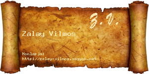 Zalay Vilmos névjegykártya